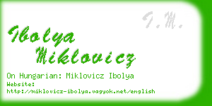 ibolya miklovicz business card
